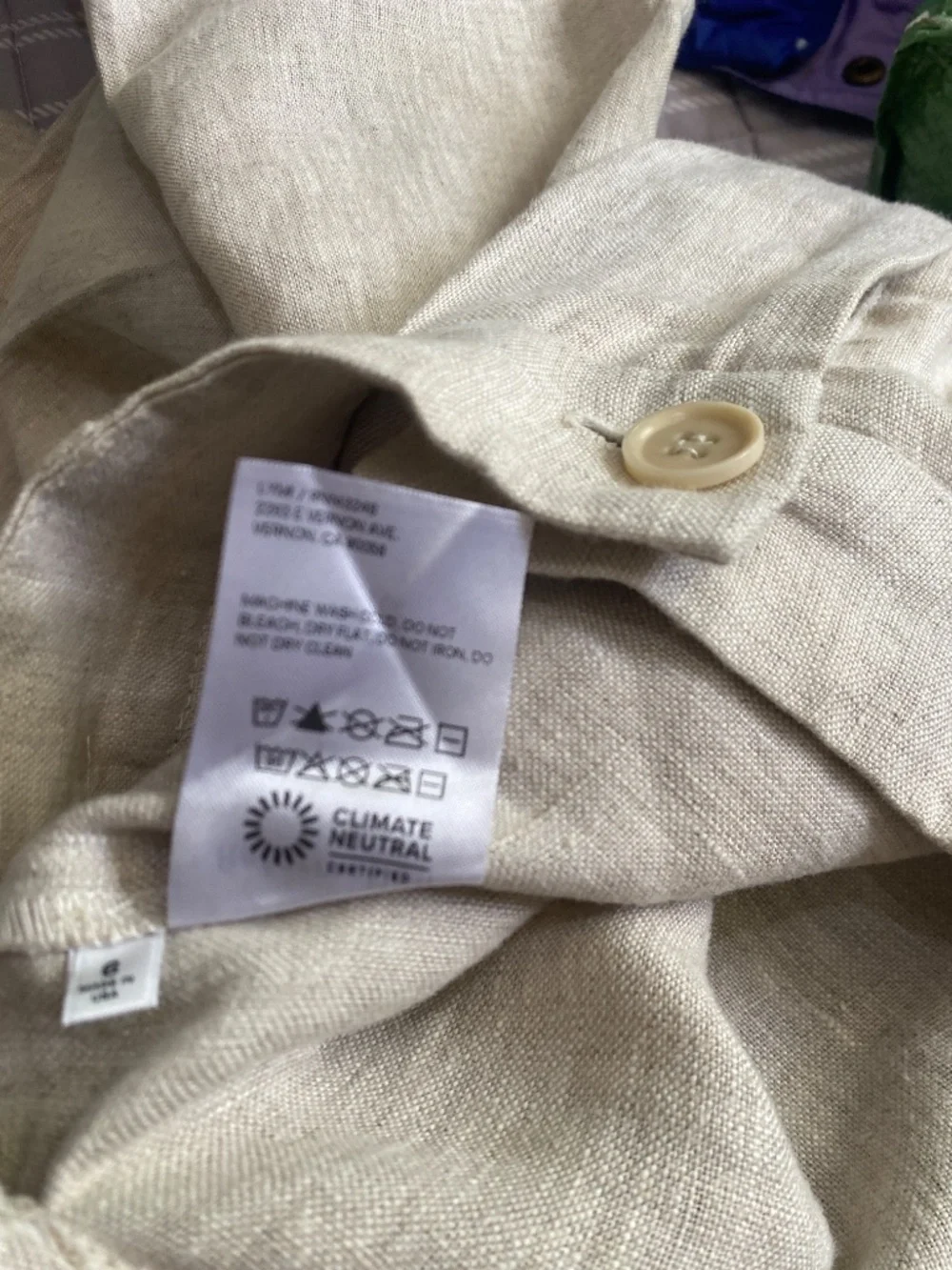Reformation 6 Mason Linen Pant